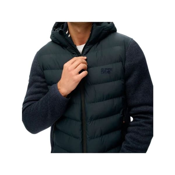 Superdry Herr Väst Storm Knit Blå Syntetisk