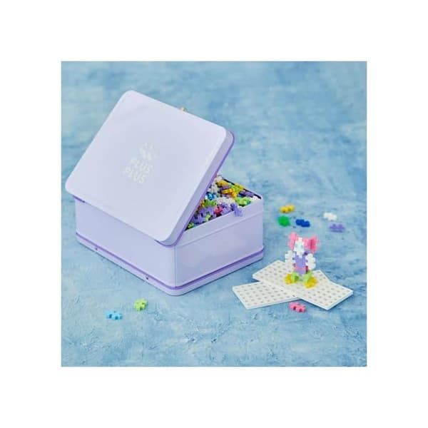 Resväska Mini Pastell-Neon 600 stycken + 1 bas - Plus Plus