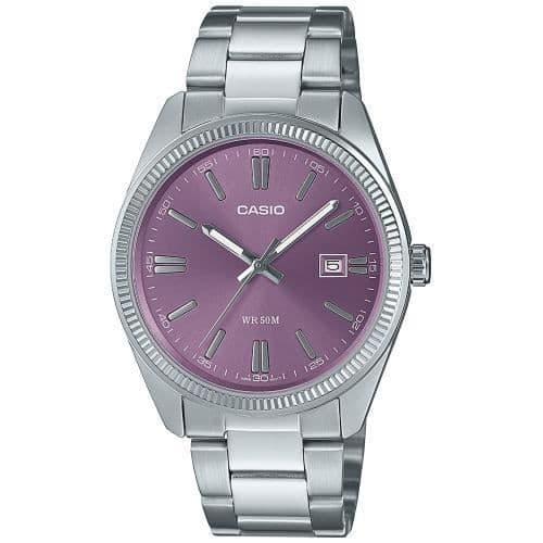 Klocka - CASIO - MTP-1302PD-6AVEF - Analog - Rostfritt stål - Kvarn