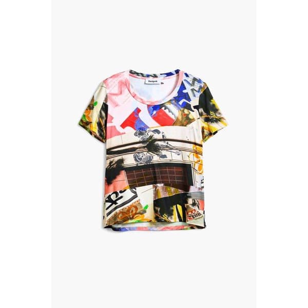 T-shirt dam Desigual Collage