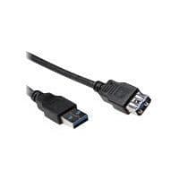 USB-förlängningskabel - INTRONICS - Typ A (H) till Typ A (D) - 50 cm - USB 3.0 - Svart