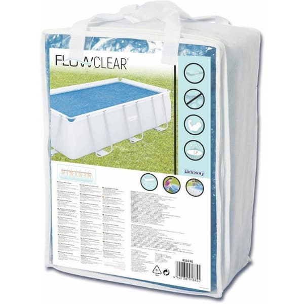 SOLAR FLOATING COVER FÖR POOLER FRAME 404X201X100CM BESTWAY