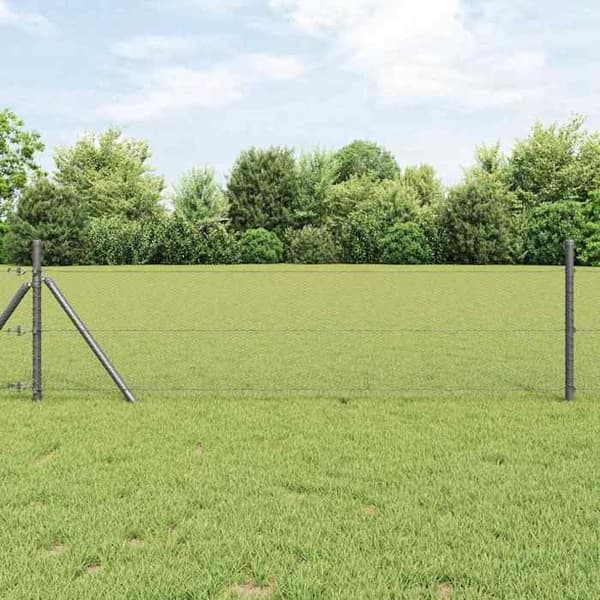 vidaXL Hexagonal stängsel Grå 0,6 x 100 m PVC 42005597