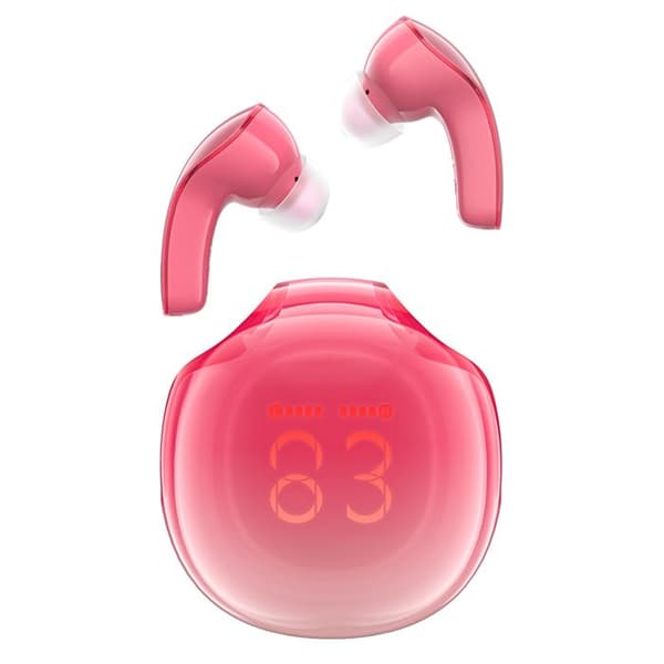 Trådlösa in-ear hörlurar T9 Bluetooth 5.3 USB-C Röd