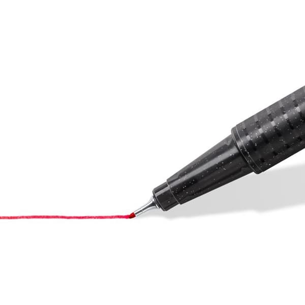 Fineliner triplus - Staedtler - Set om 6 - Blandade färger - Superfin spets - Triangulär form - DRY SAFE