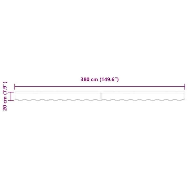 vidaXL Ersättning av valance Grön och vit 4 m Polyester 42000809