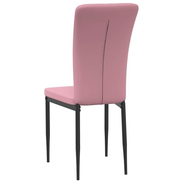 vidaXL Matstolar set om 4 Rosa Sammet 326108