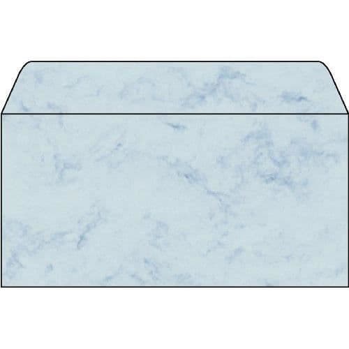 Sigel DU170 Paket med 50 kuvert 110 x 220 mm blå marmor