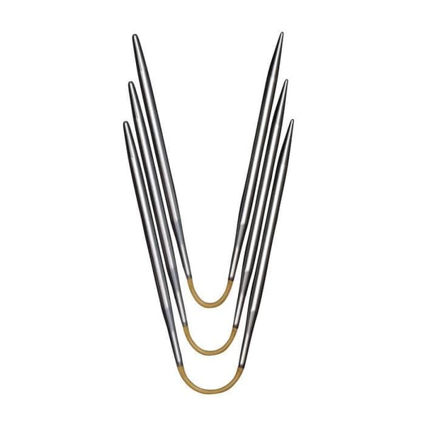 Dubbeldotterstickor - ADDI - CraSyTrio - 21 cm - Set om 3 - Silver