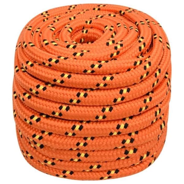 vidaXL Båtkabel Orange 20 mm 25 m Polypropen 152685