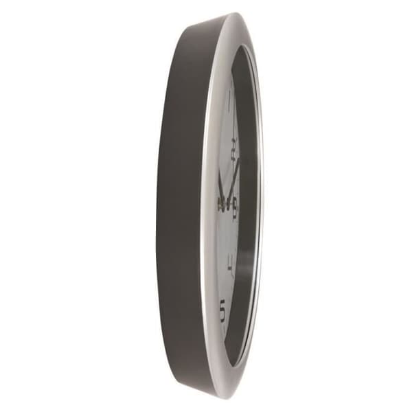 Väggklocka - ALBA - 30 cm - Tyst - Grå metall - Hög precision