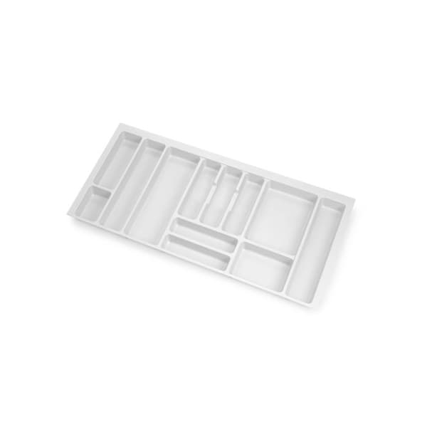 Emuca Bestickbricka Optima Vertex/Concept 500mm (16mm panel), 1.000, Vit plast, Plast.