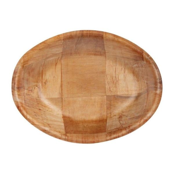 Stor oval skål i trä