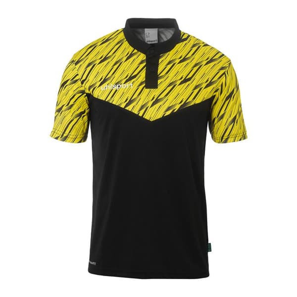 Polo barn Uhlsport Progressive 28 - svart/gul citron