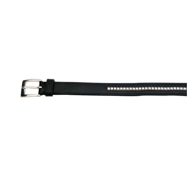 Horka läderbälte i läder - svart/silver - 85 cm