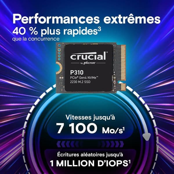 Intern Solid State Drive - CRUCIAL - P310 2TB PCIe Gen4 2230 NVMe M.2 SSD (CT2000P310SSD2)