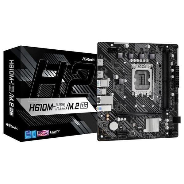 Moderkort - ASROCK - H610M-H2/M.2 D5 - Socket 1700 - Micro ATX - DDR5 SDRAM