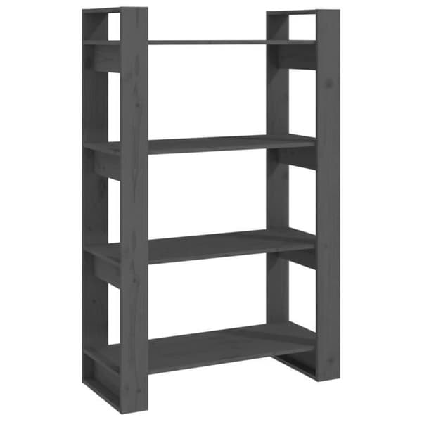 Bibliotek - Pin - 80x35x125 cm - Grå - Vardagsrums möbel - Separatorvägg