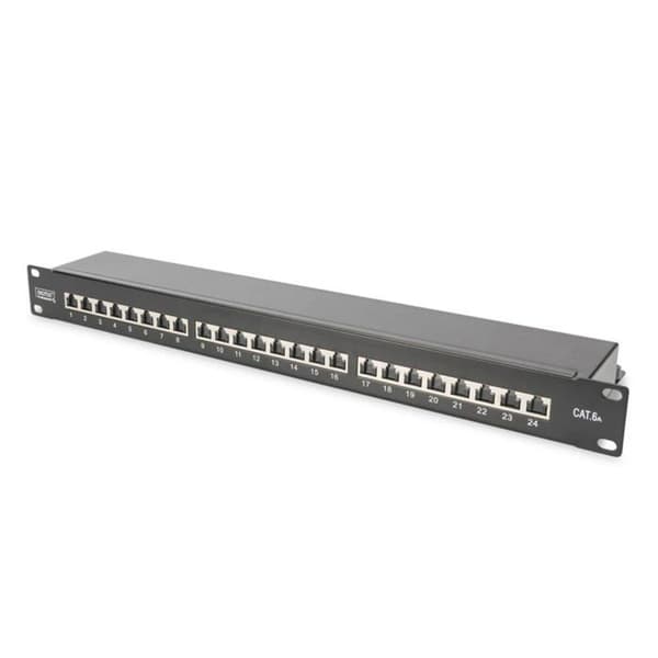 Patchpanel - Digitus - DN-91624S-EA-B - Cat6a - RJ-45 - 24 portar - 1U