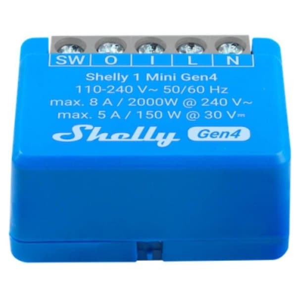 Shelly 1 Mini Gen4 Blå Automatiseringsmodul
