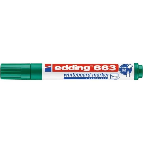Whiteboard Markör - EDDING - 663 - Grön - 1-5 mm - Utplånbar - Fin