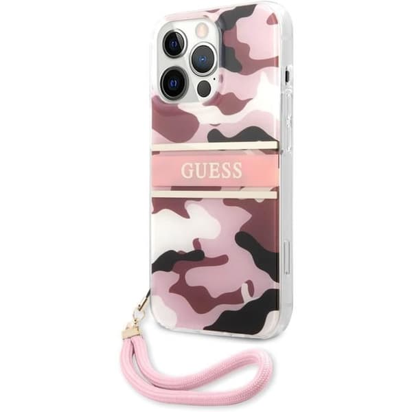 Hårdskal - Guess - iPhone 13 Pro Max - Rosa Camo - Stötskydd - Elegant