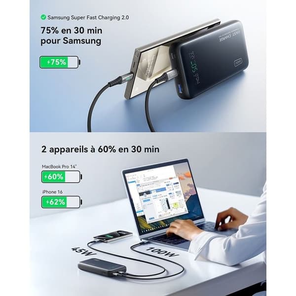 INIU Leopard 25 000 mAh 140W bärbar extern batteri