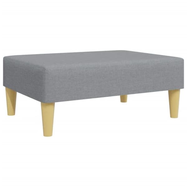 Fotpall - Ljusgrå - 77x55x31 cm - Hållbart tyg - Modern design