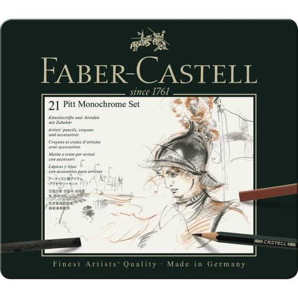 FABER-CASTELL Set PITT Monokrom 21 delar