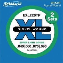 2 uppsättningar D'Addario EXL Super Light Long...