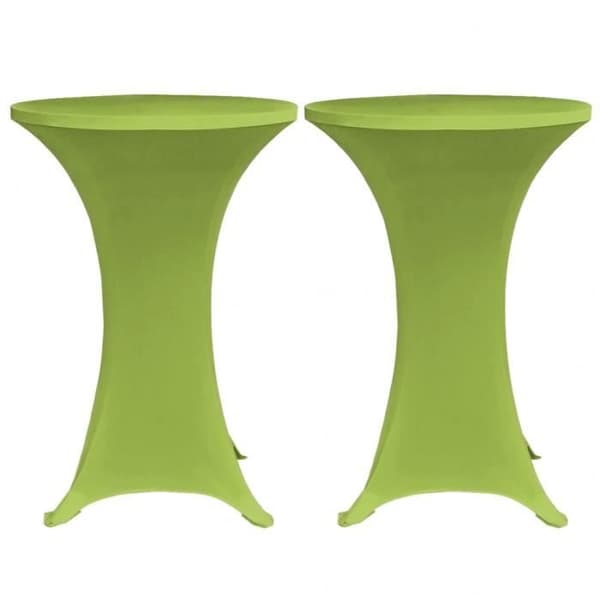vidaXL Stretch Bordsöverdrag 2 st 60 cm Grön
