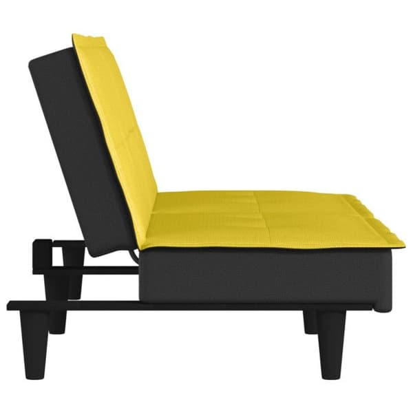 vidaXL Ljusgul sängsoffa tyg 351917