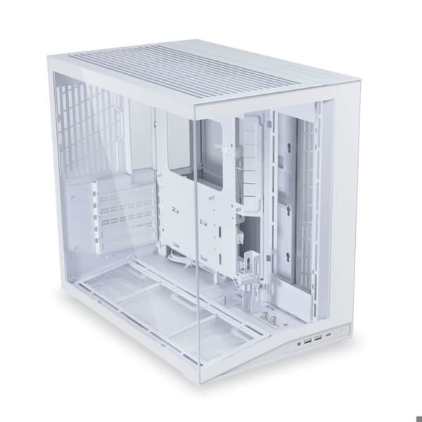 PC-chassi - Lian-Li O11D Mini V2 Flow - Mini-ITX - Vit - Härdat glas