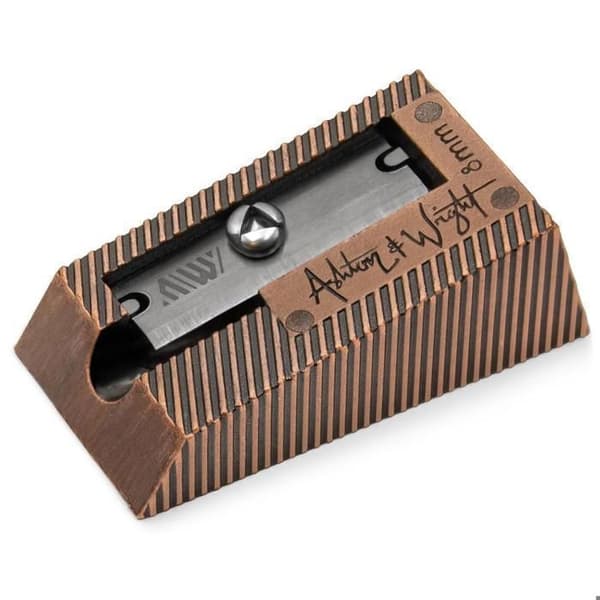 Enkelhåls metallpenna Ashton och Wright - Antik koppar - Paket med 2