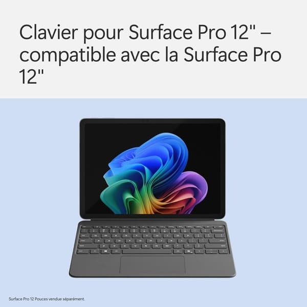 Tangentbord för Microsoft Surface Pro 12 tum - Gris