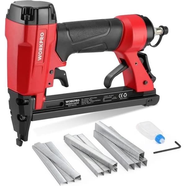 WORKPRO Pneumatisk Häftmaskin med 1500 Häftstift