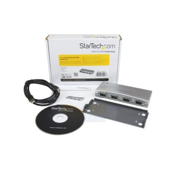 Hub serie RS232 - STARTECH - USB till 4x DB9-adapter - Bussdriven - Kompakt design - PC, Mac