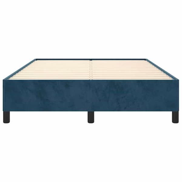 vidaXL Sängram utan madrass mörkblå 140x190 cm sammet 347322
