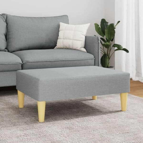 Fotpall - Ljusgrå - 77x55x31 cm - Hållbart tyg - Modern design