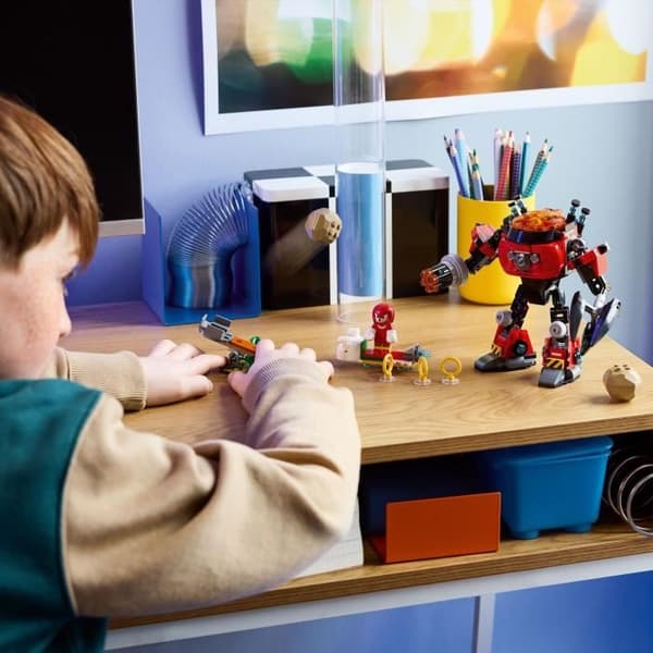 LEGO Sonic the Hedgehog 77005 Knuckles mot Dr. Eggmans Egg Crusher - Spel från 8 år