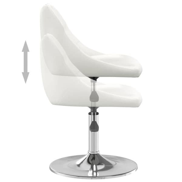 vidaXL Matstolar set om 2 vit konstläder 335159