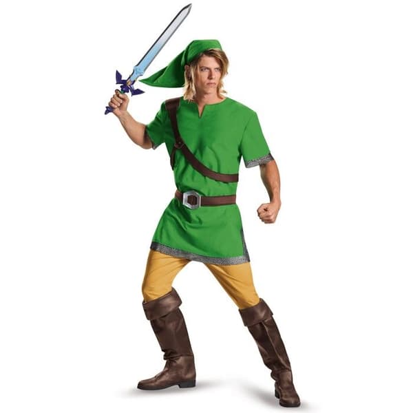 Klassisk Link ZELDA kostym för vuxna