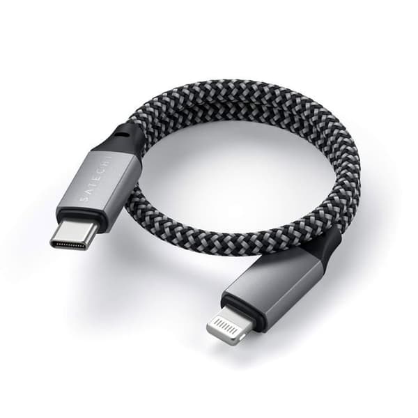 USB-C till Lightning-kabel - Satechi - 25 cm - Grå - Smartphone/Surfplatta - USB-C till Lightning