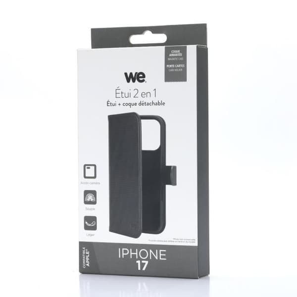 WE Etui folio MAGNETISK APPLE IPHONE 17 Svart