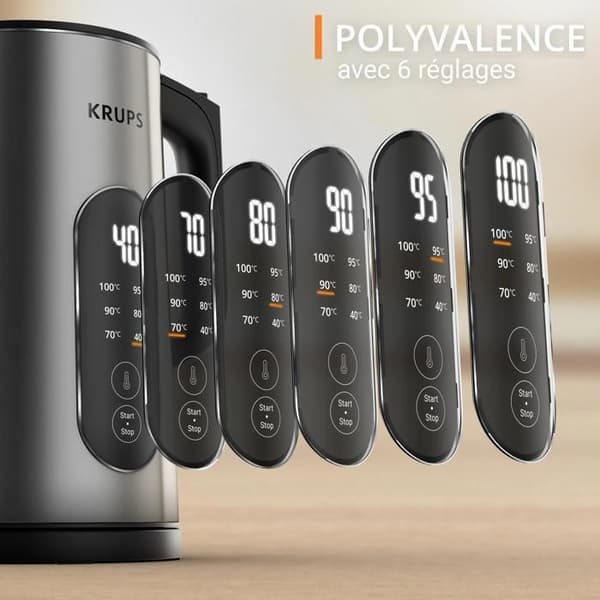 Krups Selection, Vattenkokare, 6 temperaturer, BW871DF0