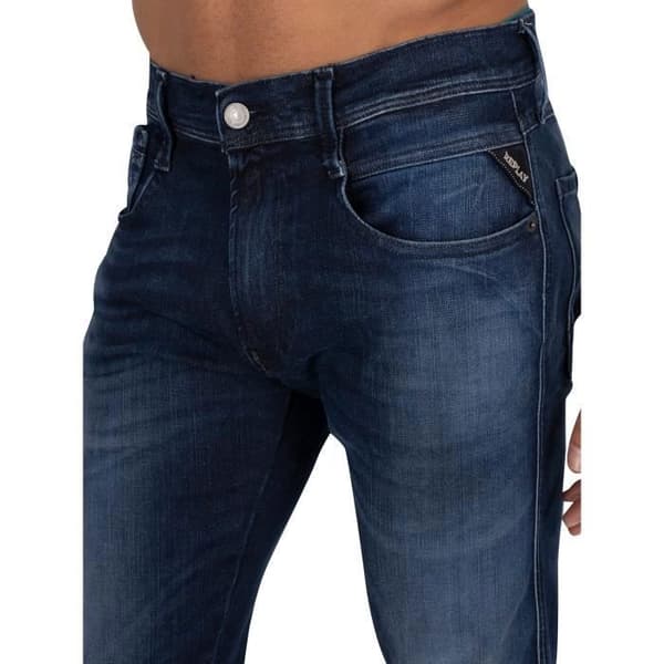 Replay Anbass Hyperflex Clouds slimmade jeans - Blå
