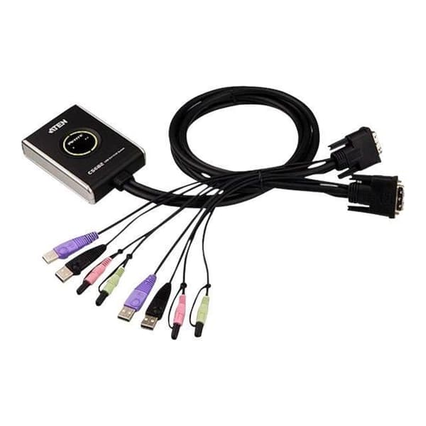 ATEN CS682 2-ports KVM-switch, DVI-D, USB, Au...