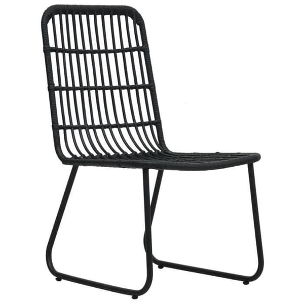 vidaXL 3-delad Bistro Set Poly Rattan Svart