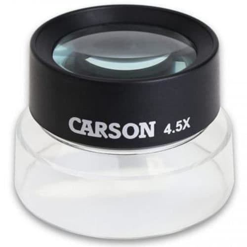 Fäste för förstoringsglas - CARSON - LL-55 - Förstoring 4,5x - Diameter 75 mm - Dubbel lins