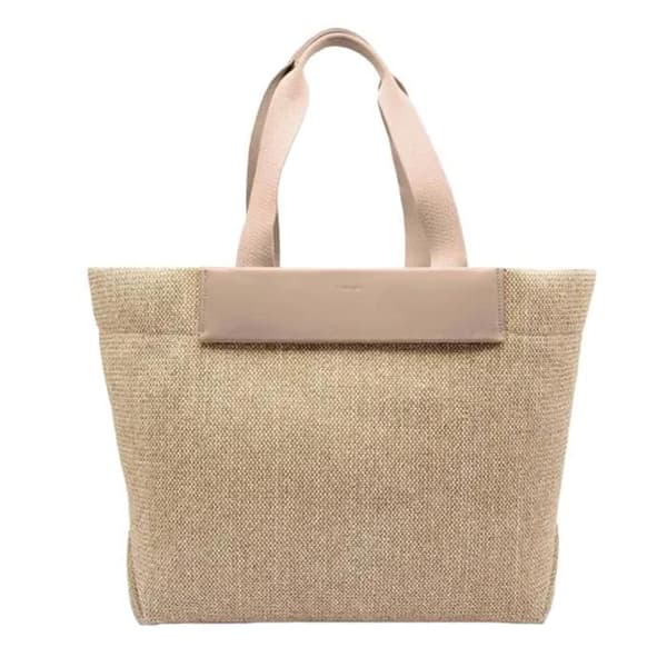 Beige Raphia Väska Dam Calvin Klein Jeans Ck Raffia